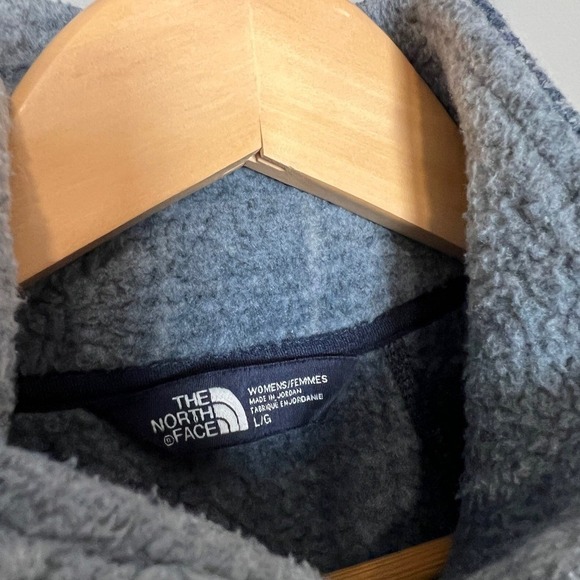 The North Face Women's Full-Zip Fleece Jacket Plaid Gray Blue Size L - Picture 5 of 11